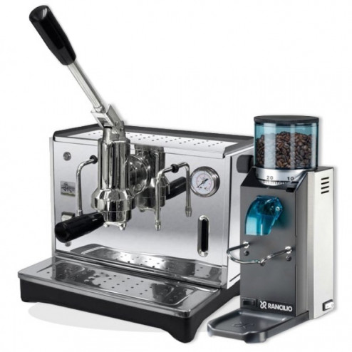 Ponte Vecchio Lusso 1Gr Chroom & Rancilio Rocky SD