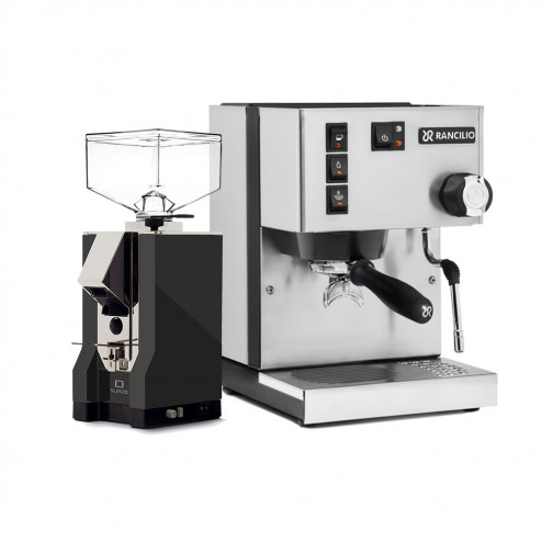 Rancilio Silvia V6 E Latest Edition + Eureka Mignon Silenzio 16CR Zwart