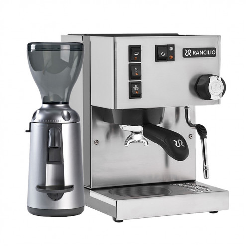 Rancilio Silvia V6 E Latest Edition & Nuova Simonelli Grinta Chroom AMMT