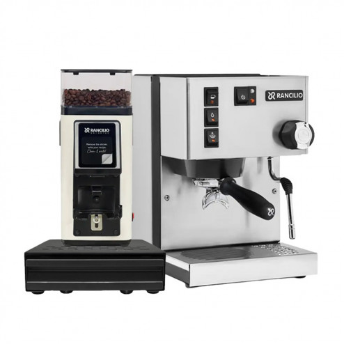 Rancilio Silvia V6 E & Rancilio SD Stile Wit & Rancilio Knock Box