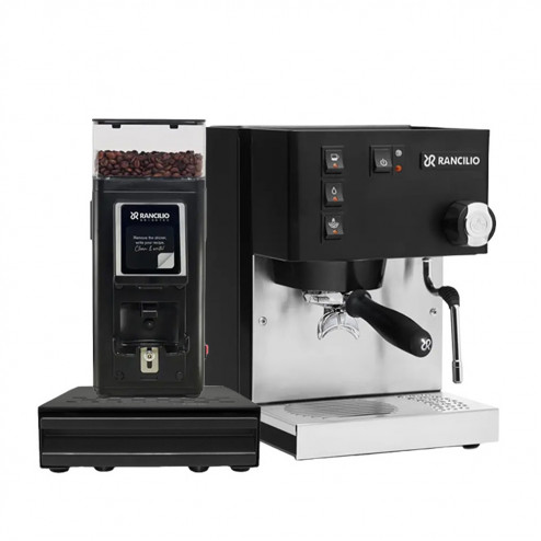 Rancilio Silvia V6 Zwart Gelimiteerde Editie & Rancilio Stile SD Zwart & Rancilio Knock Box
