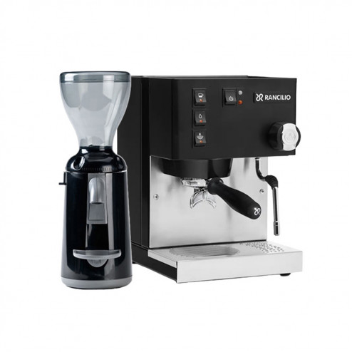 Rancilio Silvia V6 Zwart Gelimiteerde Editie & Nuova Simonelli Grinta Zwart AMMT
