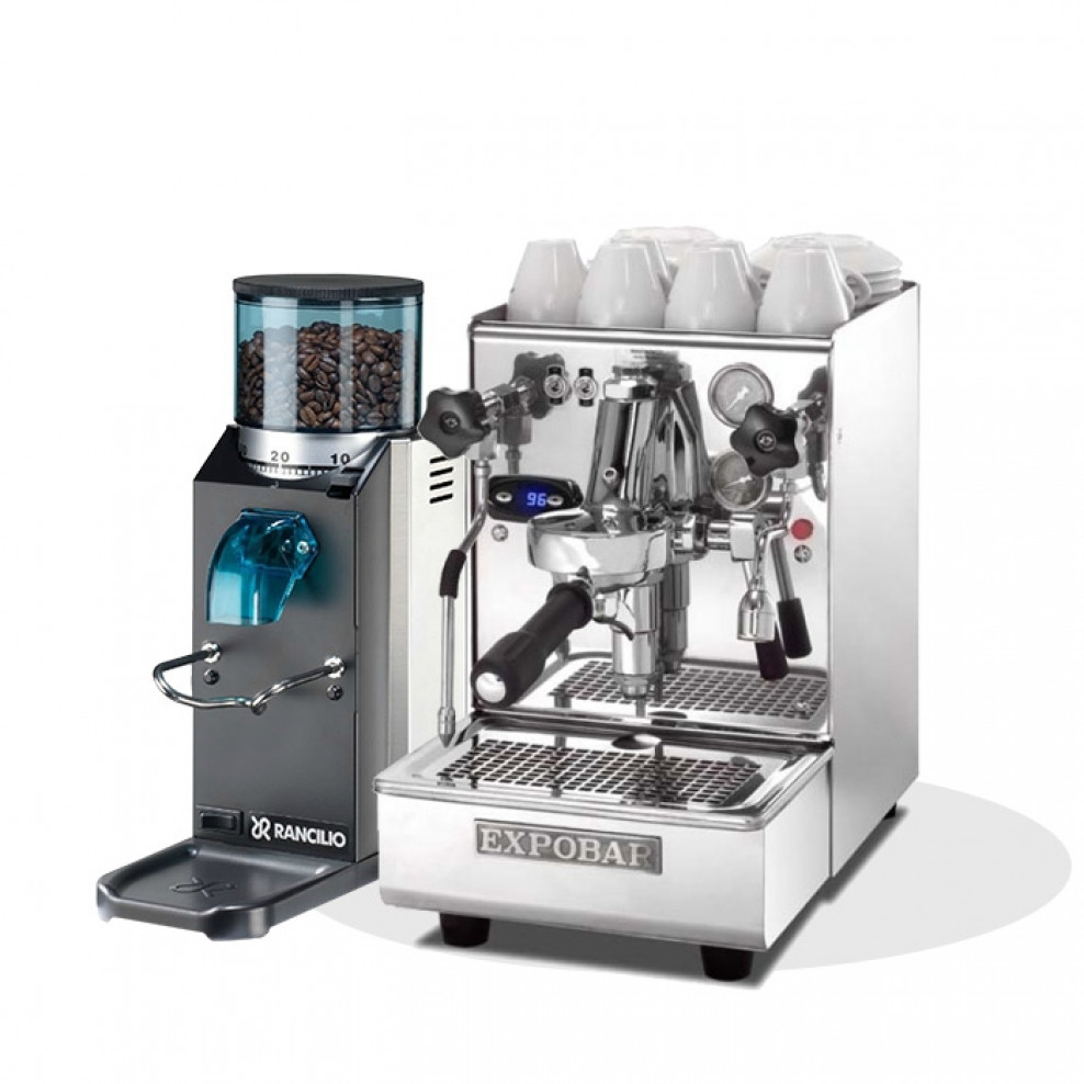 Expobar Brewtus IV Leva Multiboiler Trilpomp Rancilio Rocky SD