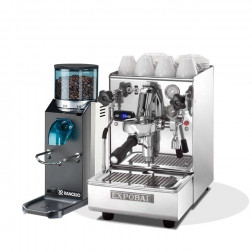 Expobar Brewtus IV Leva Multiboiler Trilpomp & Rancilio Rocky SD