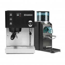 Rancilio Silvia V6 Zwart Gelimiteerde Editie + Rancilio Rocky SD Zwarte Gelimiteerde Editie