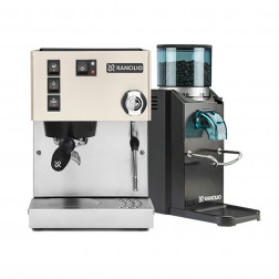 Rancilio Silvia V6 Wit + Rancilio Rocky SD Zwart